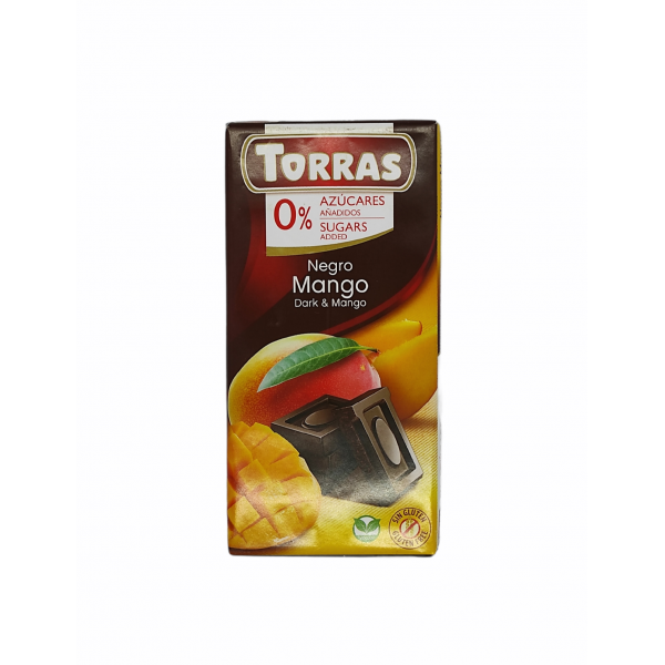 Шоколад Torras Negro Mango (манго) без цукру 75 гр.