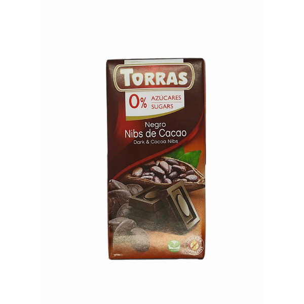 Шоколад Torras Negro Nibs De Cacao без цукру 75 г