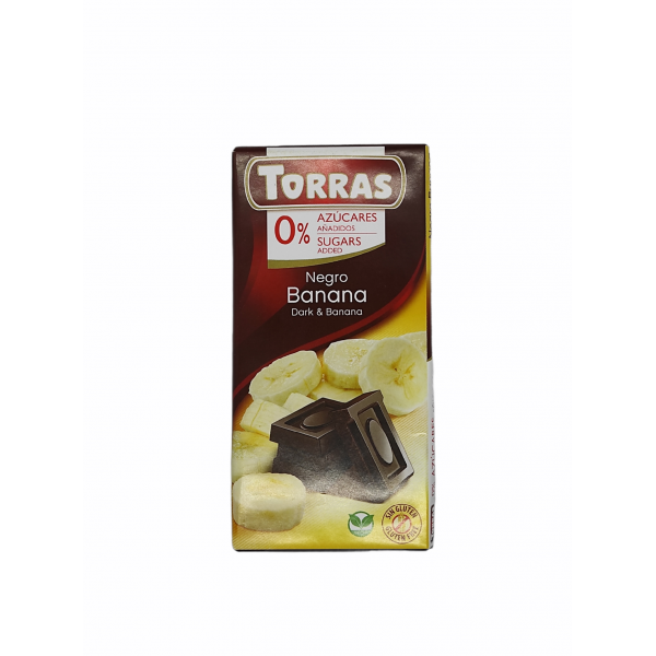 Шоколад Torras Negro з бананом  75 г