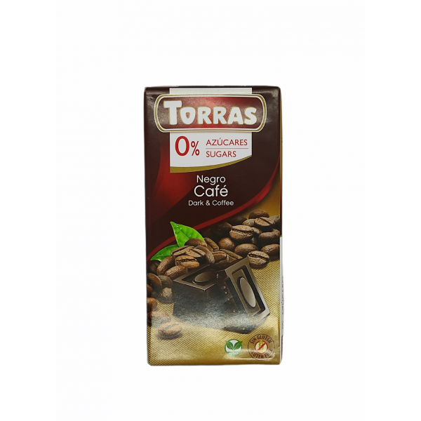 Шоколад Torras Negro Cafe без цукру 75 г