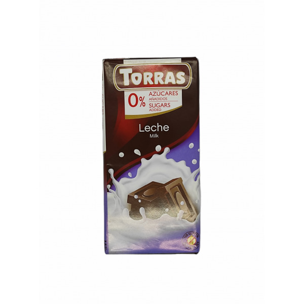 Шоколад Torras Leche Milk без цукру 75 гр.